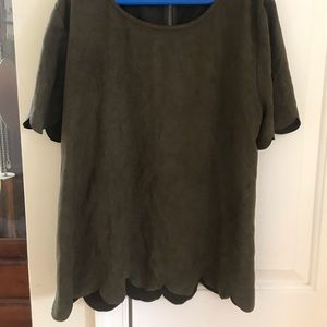 M Altar’d State green velvet top